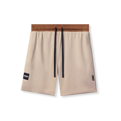 0795. SilverPlus™ Mesh Reversible Short - Rust/Beige | ASRV