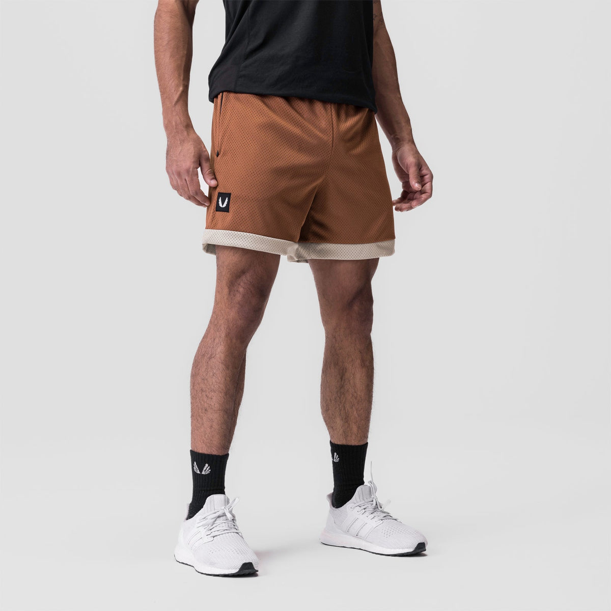 0795. SilverPlus™ Mesh Reversible Short - Rust/Beige | ASRV