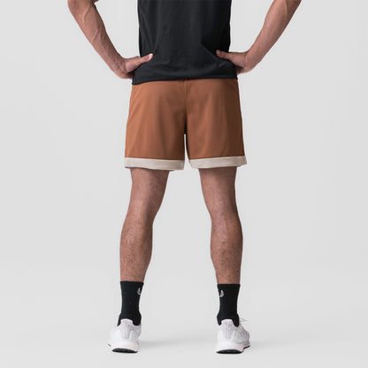0795. SilverPlus™ Mesh Reversible Short - Rust/Beige | ASRV