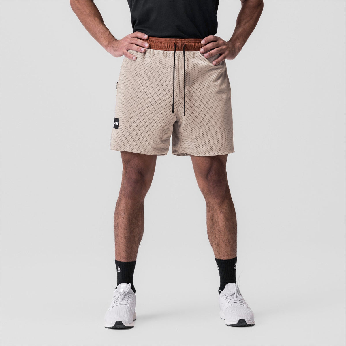 0795. SilverPlus™ Mesh Reversible Short - Rust/Beige | ASRV