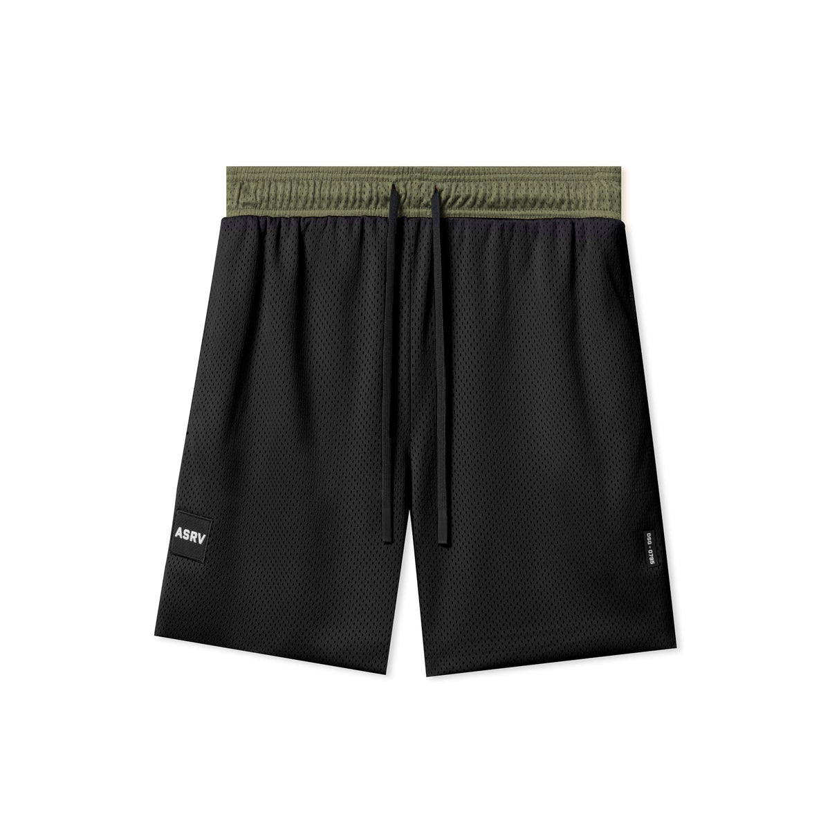 0795. SilverPlus™ Mesh Reversible Short - Olive/Black | ASRV