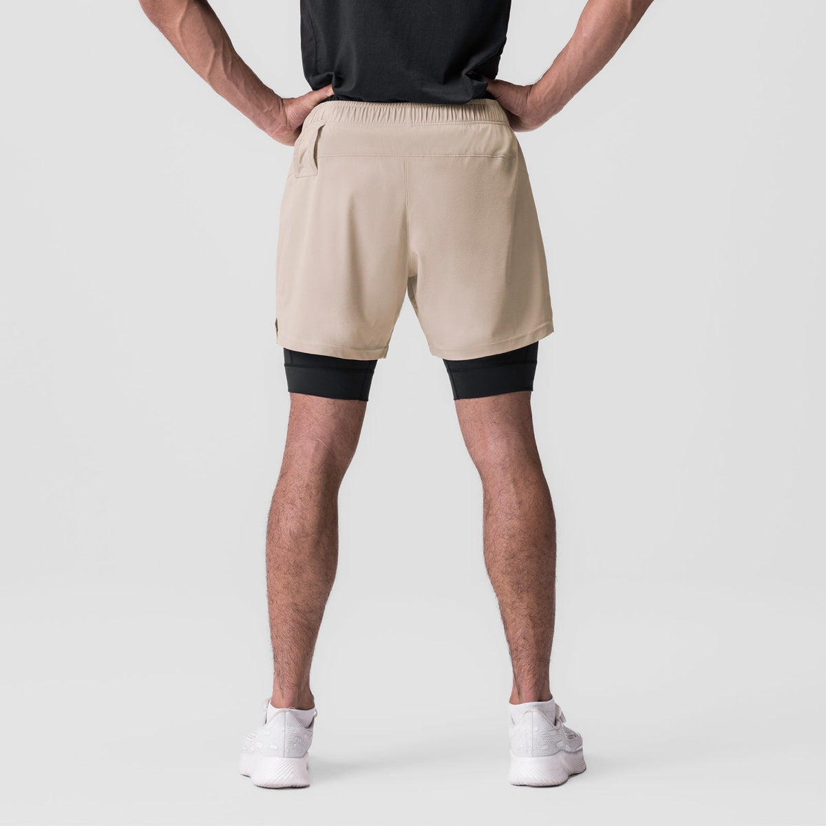 0784. Ultralite™ 6" Liner Short - Beige/Black | ASRV