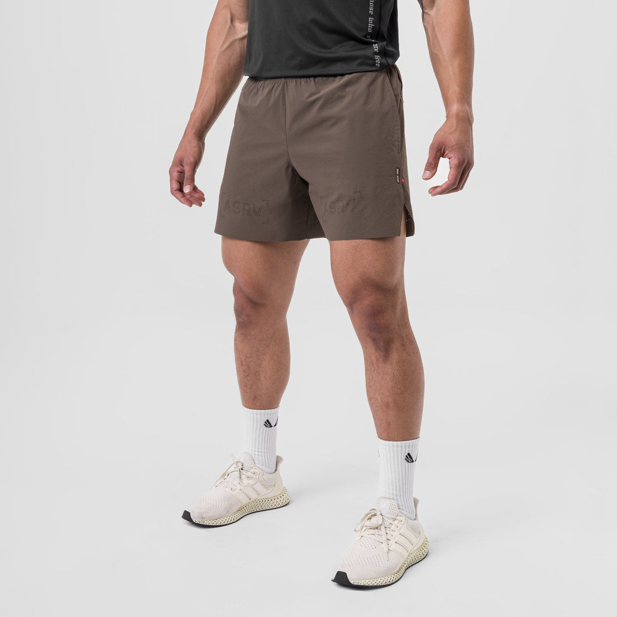 0737. Ripstop 6" Perforated Short - Deep Taupe | ASRV