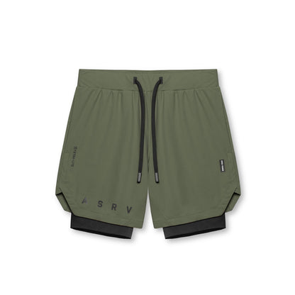0866. Tetra-Lite® 7" Liner Short - Olive "ASRV"/Black | ASRV