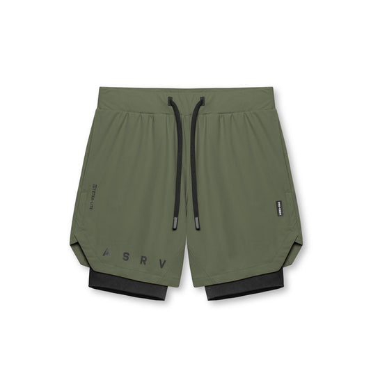 0866. Tetra-Lite® 7" Liner Short - Olive "ASRV"/Black | ASRV