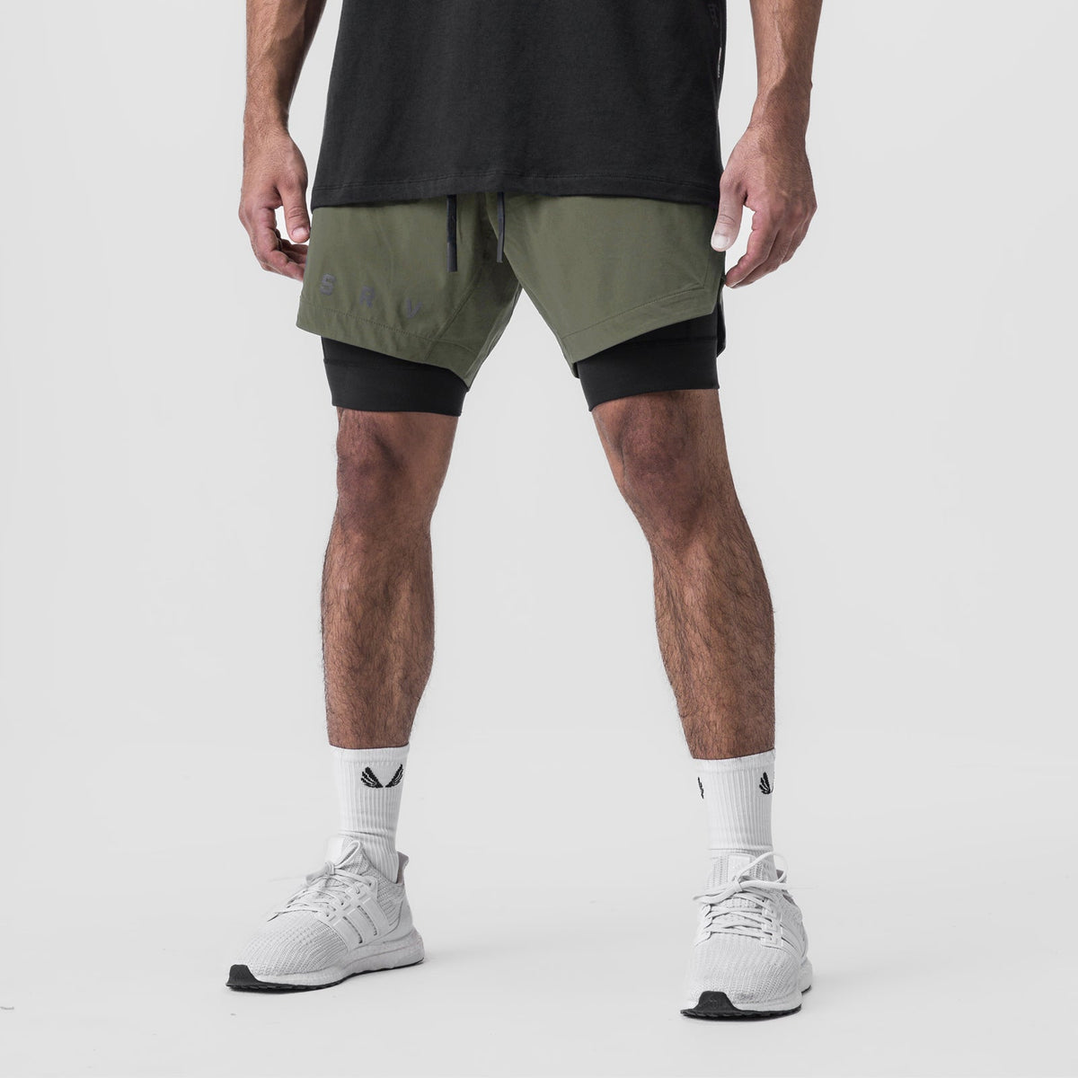 0866. Tetra-Lite® 7" Liner Short - Olive "ASRV"/Black | ASRV
