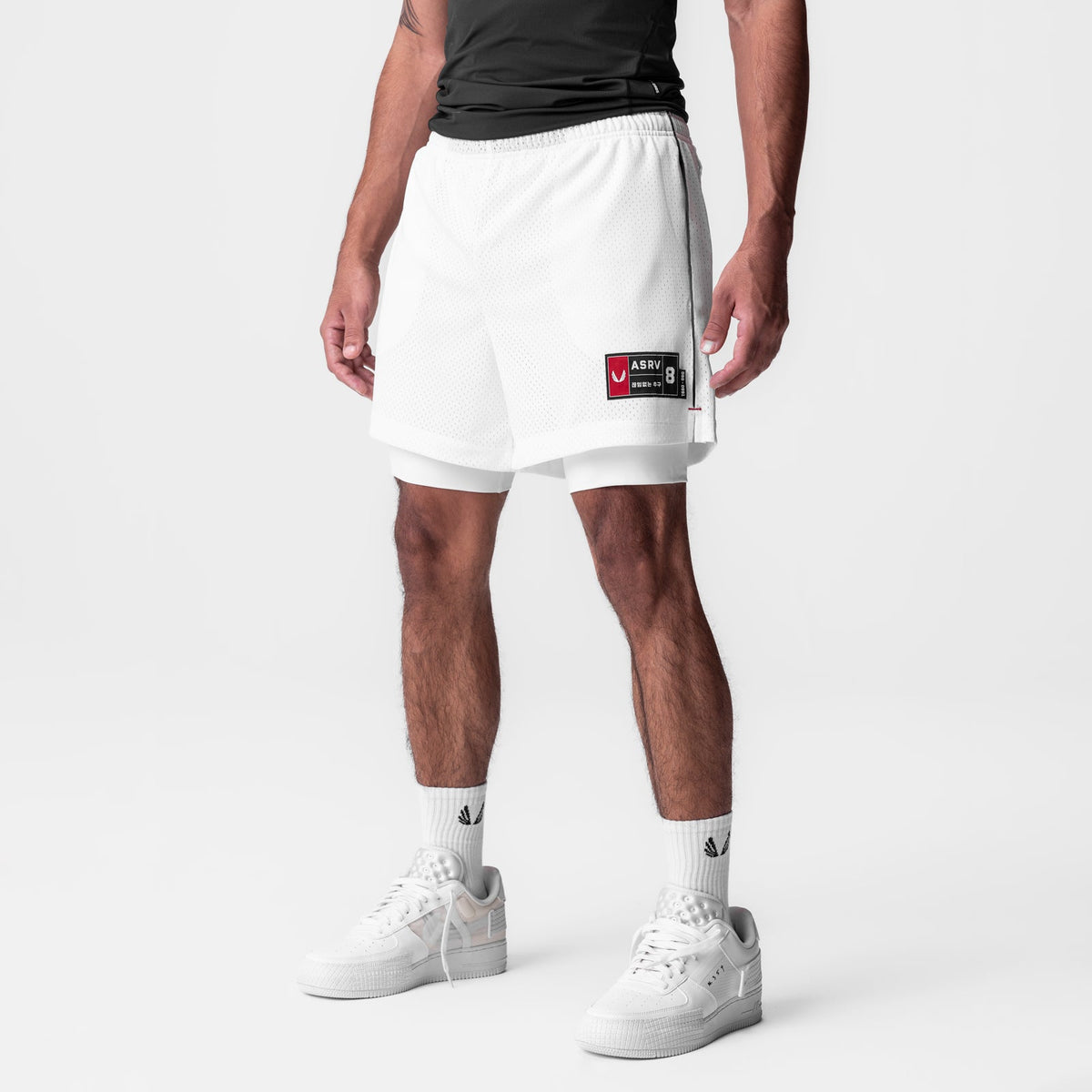 0991. Ion-Mesh 5" Liner Short - White | ASRV