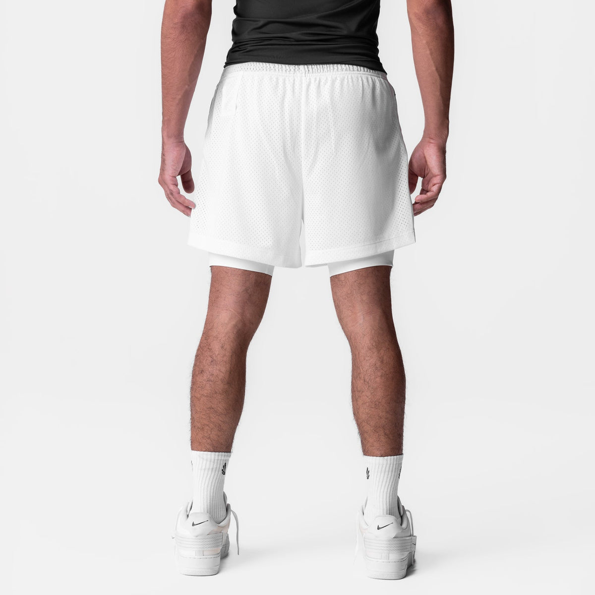 0991. Ion-Mesh 5" Liner Short - White | ASRV