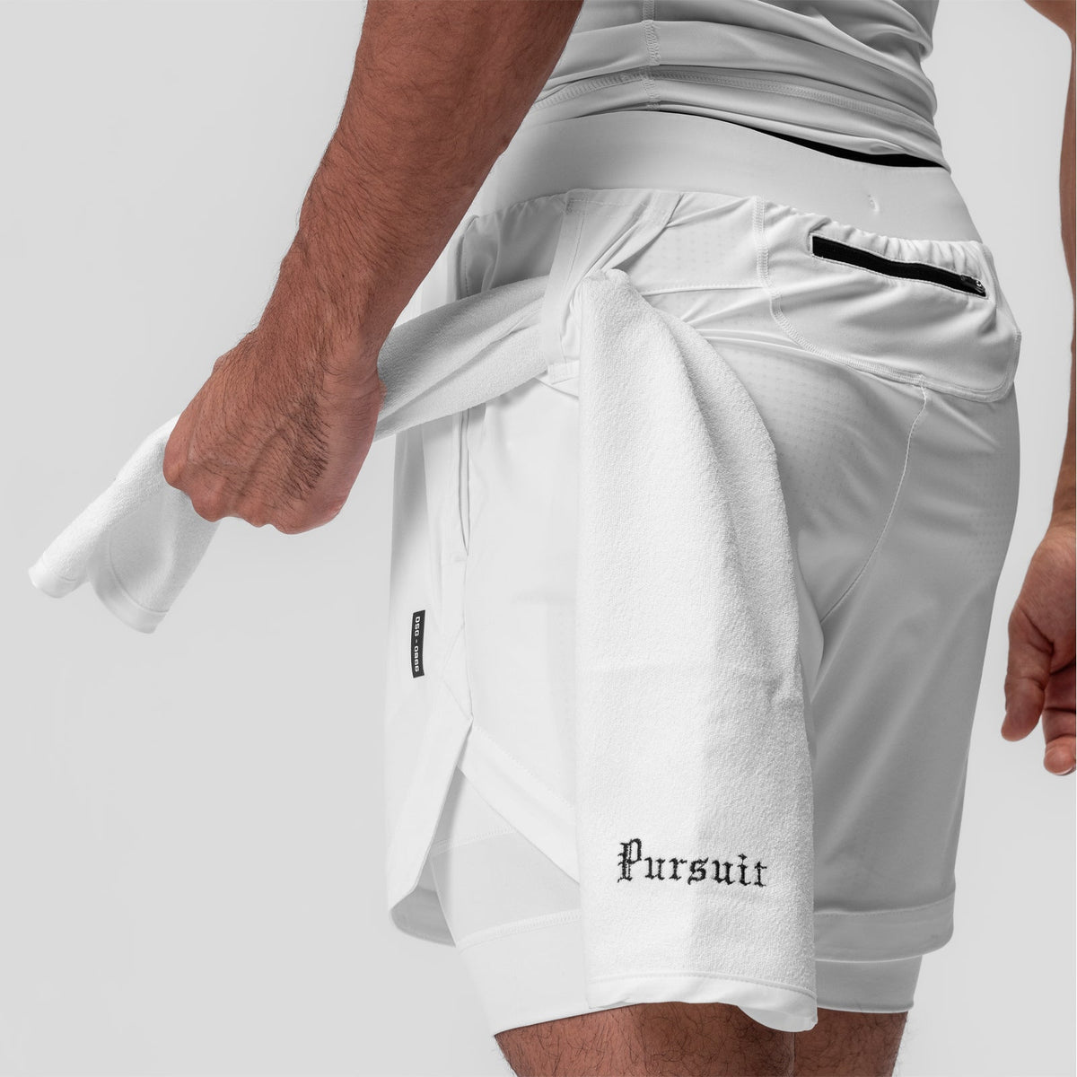 0866. Tetra-Lite® 7" Liner Short - White "Cyber"/White | ASRV