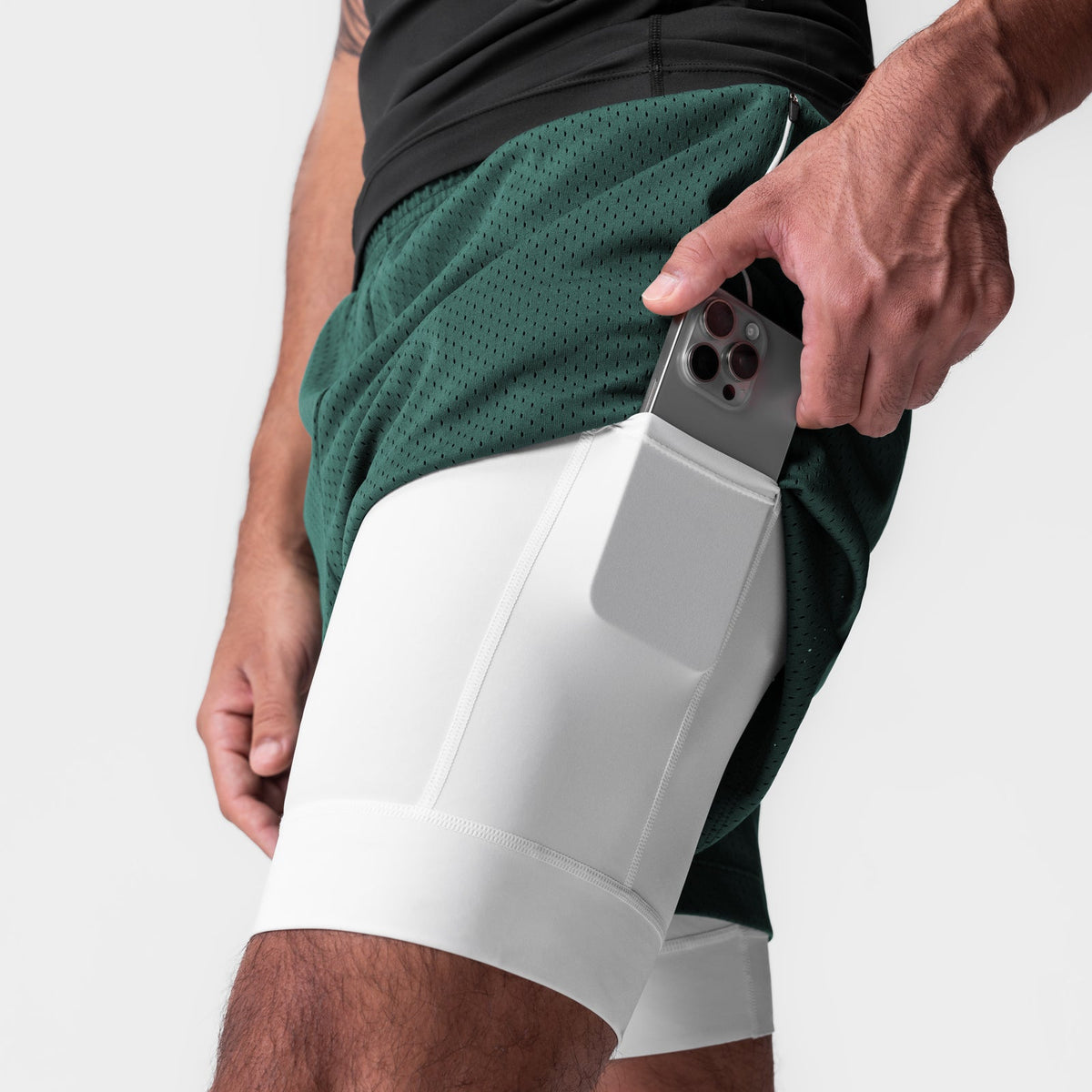 0991. Ion-Mesh 5" Liner Short - Forest Green | ASRV