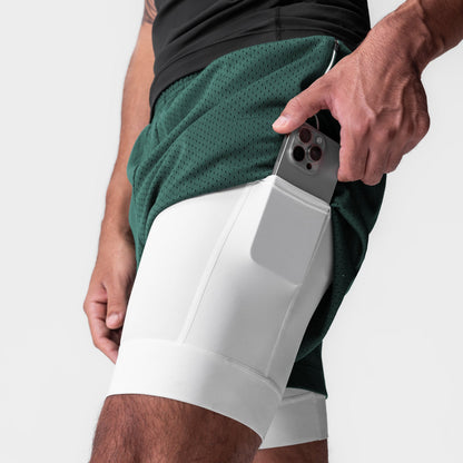 0991. Ion-Mesh 5" Liner Short - Forest Green | ASRV