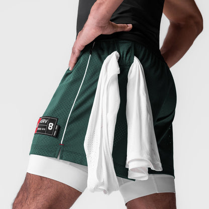 0991. Ion-Mesh 5" Liner Short - Forest Green | ASRV