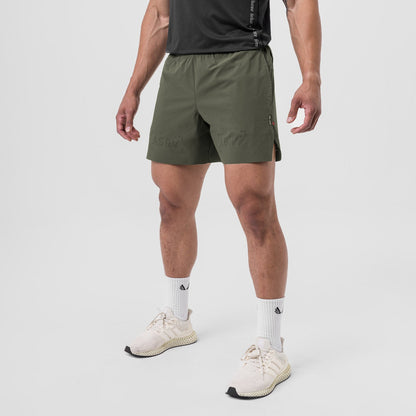 0737. Ripstop 6" Perforated Short - Olive | ASRV
