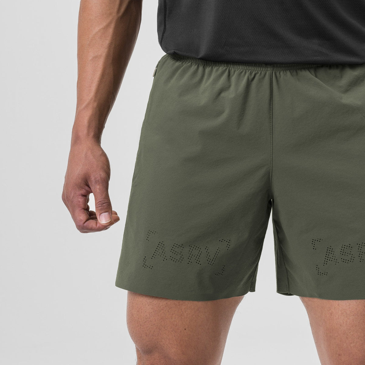 0737. Ripstop 6" Perforated Short - Olive | ASRV