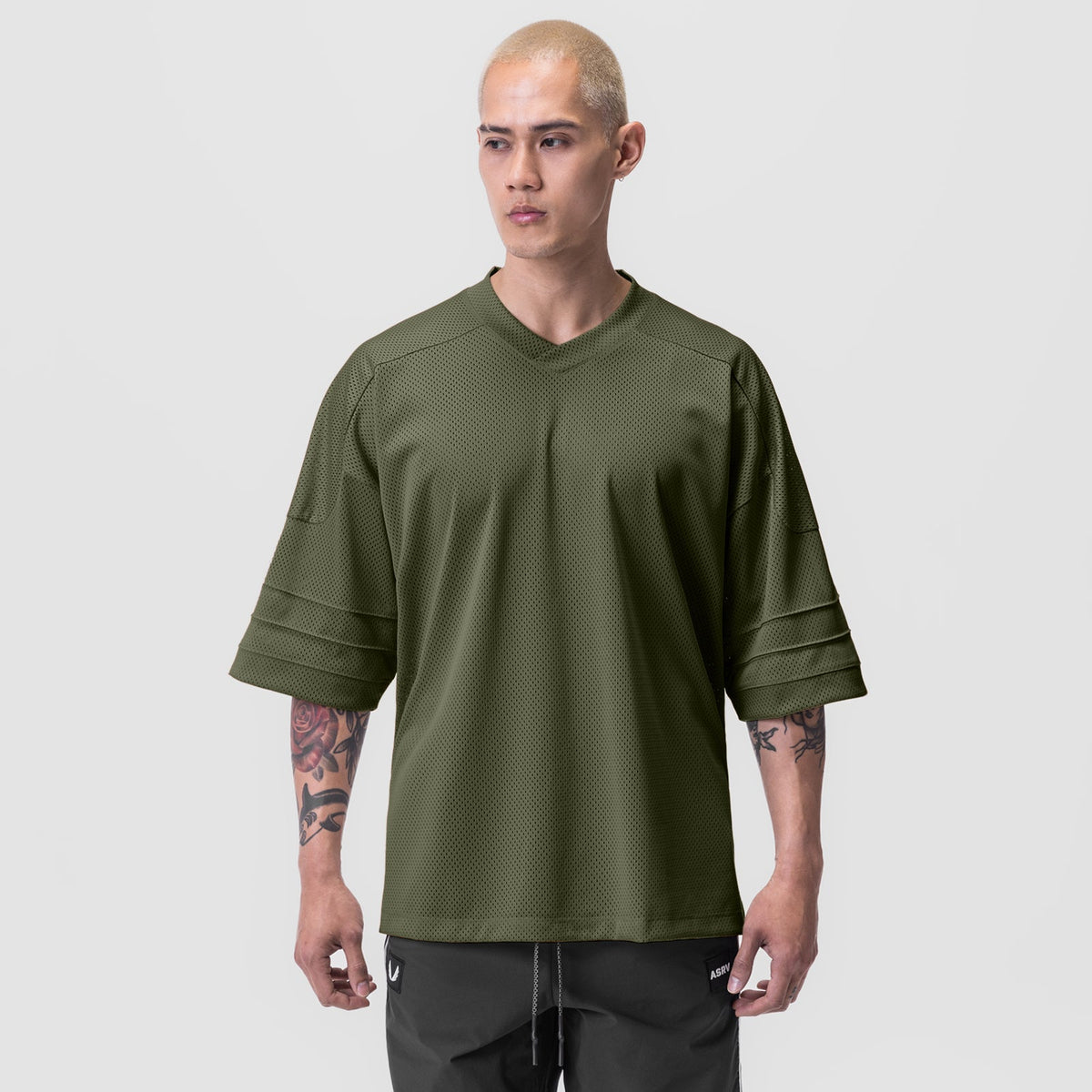 0772. SilverPlus™ Mesh Oversized Jersey - Olive | ASRV