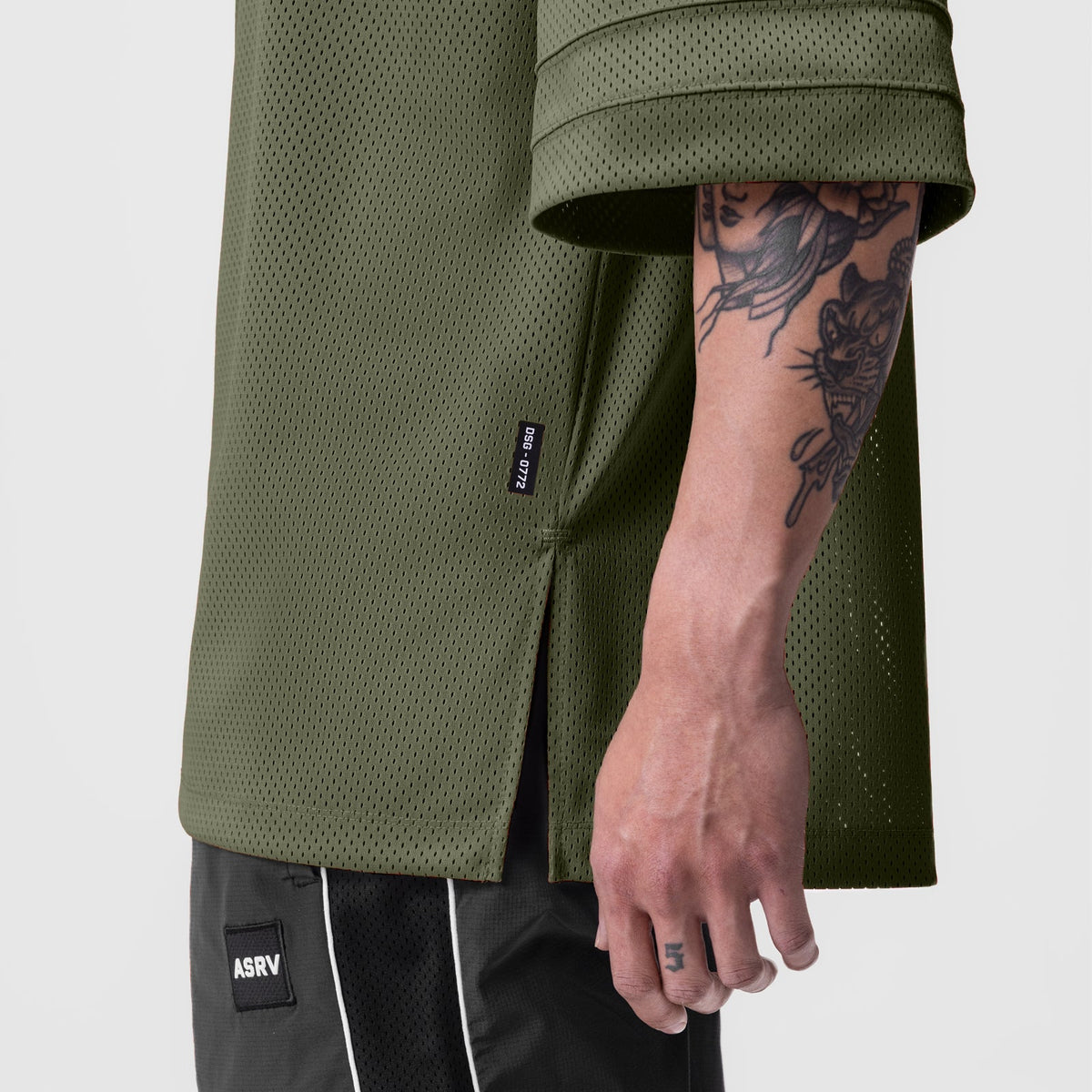 0772. SilverPlus™ Mesh Oversized Jersey - Olive | ASRV
