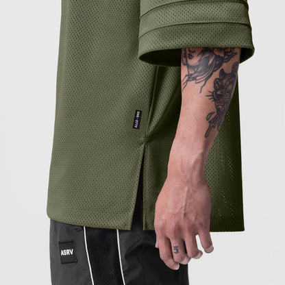 0772. SilverPlus™ Mesh Oversized Jersey - Olive | ASRV
