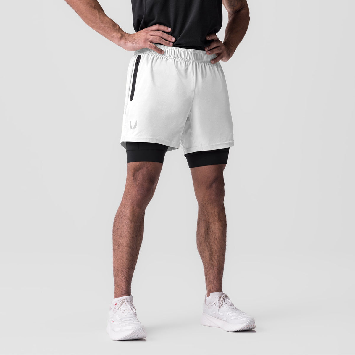 0784. Ultralite™ 6" Liner Short - White/Black | ASRV