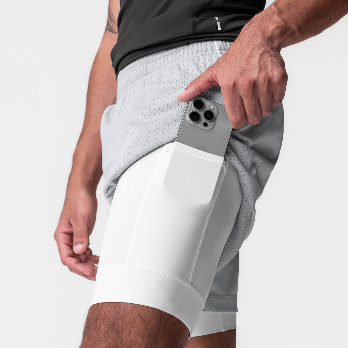 0991. Ion-Mesh 5" Liner Short - Slate Grey | ASRV