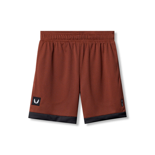 0795. SilverPlus™ Mesh Reversible Short - Brick/Black | ASRV