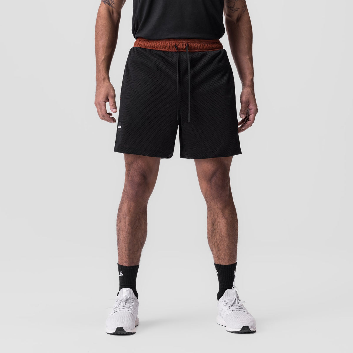 0795. SilverPlus™ Mesh Reversible Short - Brick/Black | ASRV