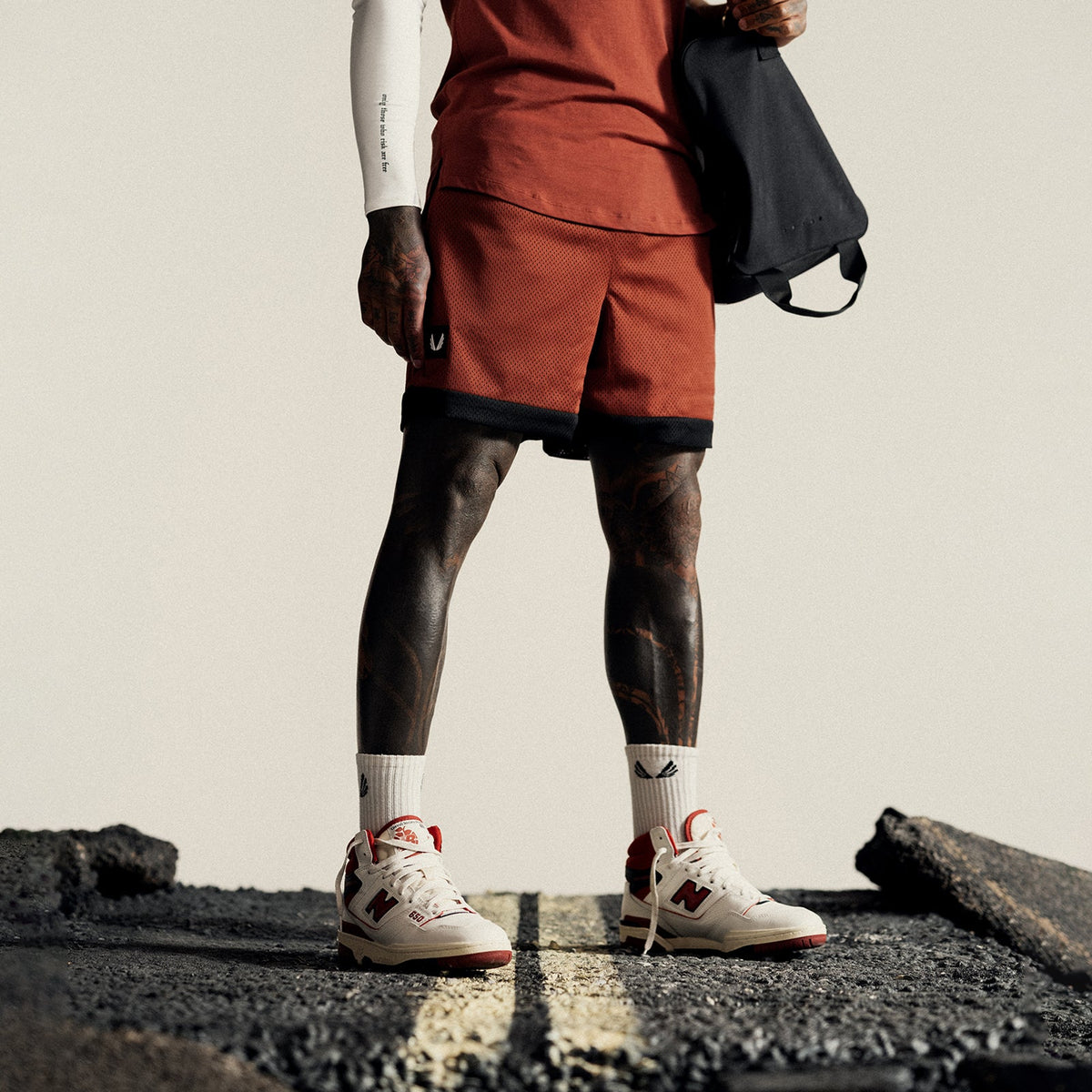 0795. SilverPlus™ Mesh Reversible Short - Brick/Black | ASRV