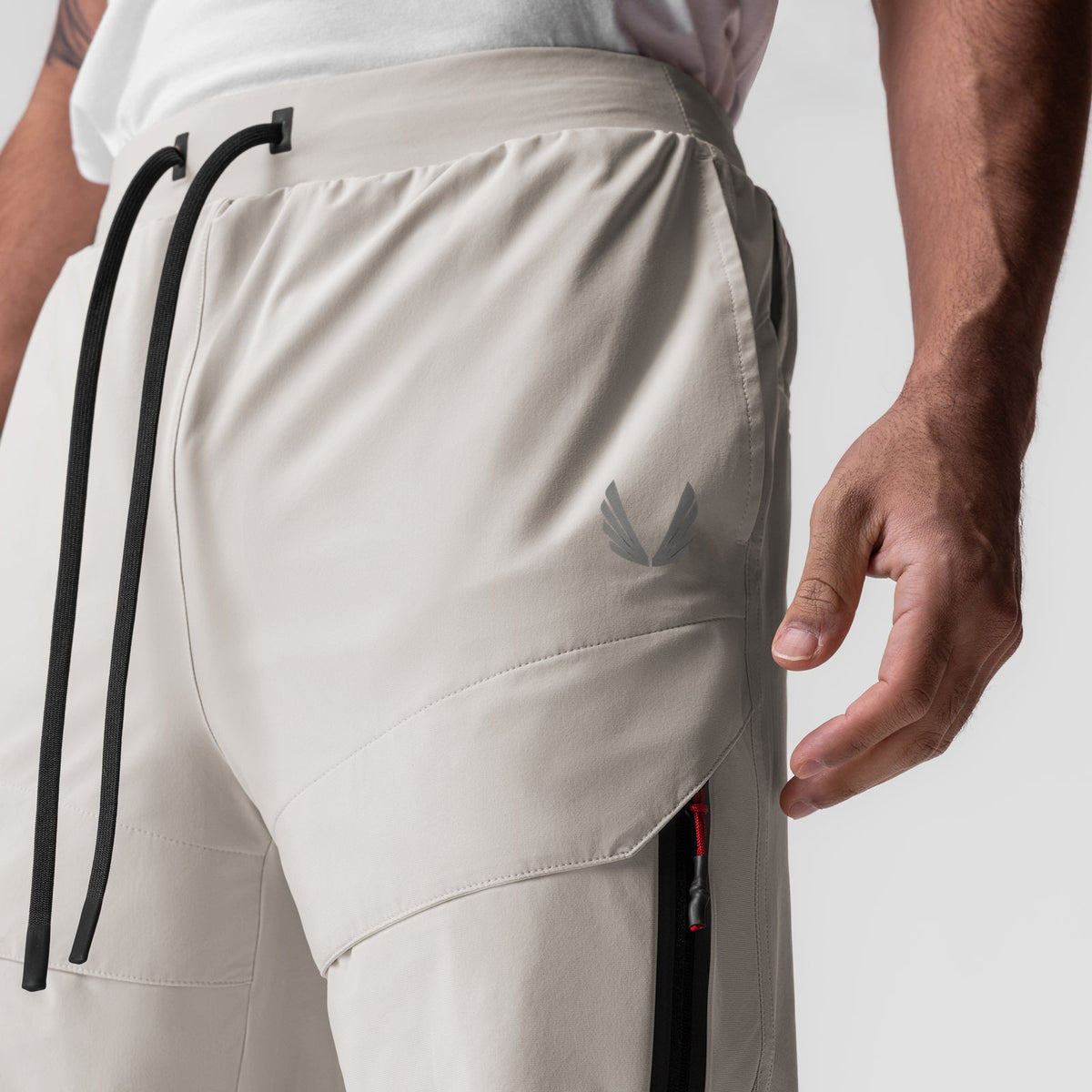 0690. Tetra-Lite® Tech High Rib Jogger - Stone "Wings" | ASRV