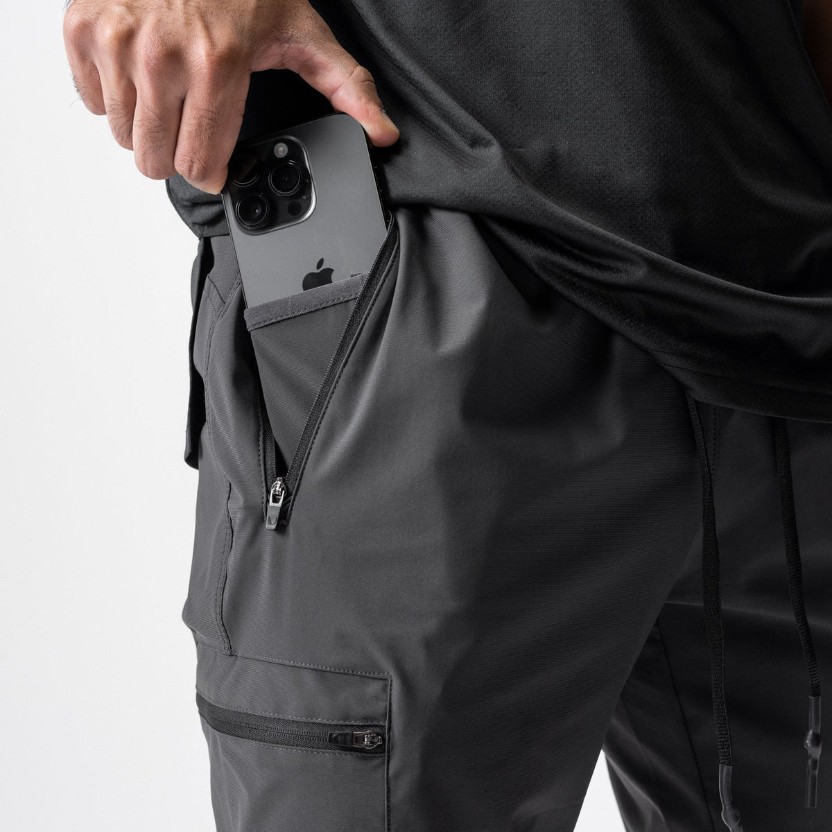0827. Tetra-Lite® Inlay Pocket High Rib Jogger - Space Grey | ASRV