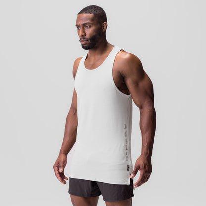 0835. 3D-Lite® 2.0 Drop Hem Tank - White "OTWR" | ASRV