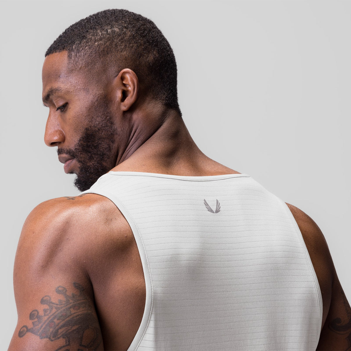 0835. 3D-Lite® 2.0 Drop Hem Tank - White "OTWR" | ASRV