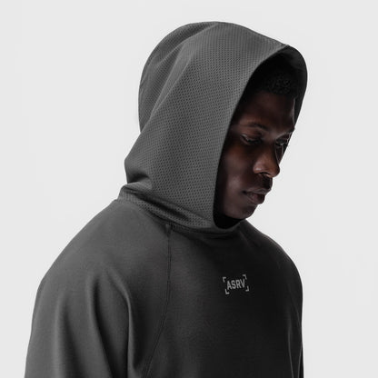0958. Micro-Terry Raw Hem Hoodie - Space Grey | ASRV