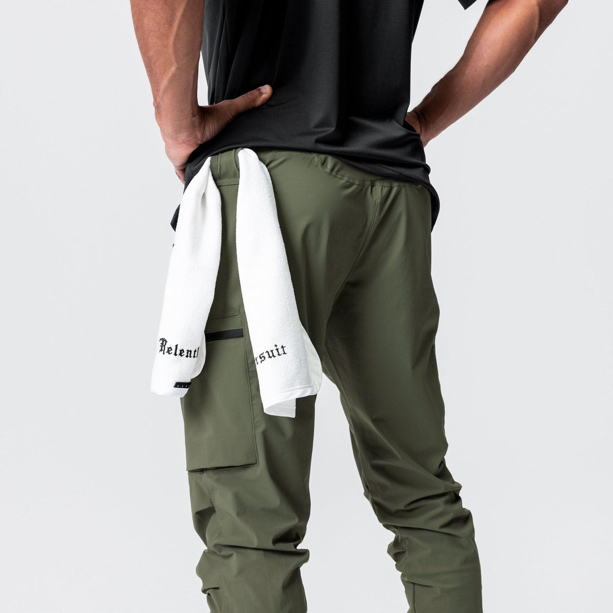 0698. Tetra-Lite® Inlay Pocket High Rib Jogger - Olive | ASRV