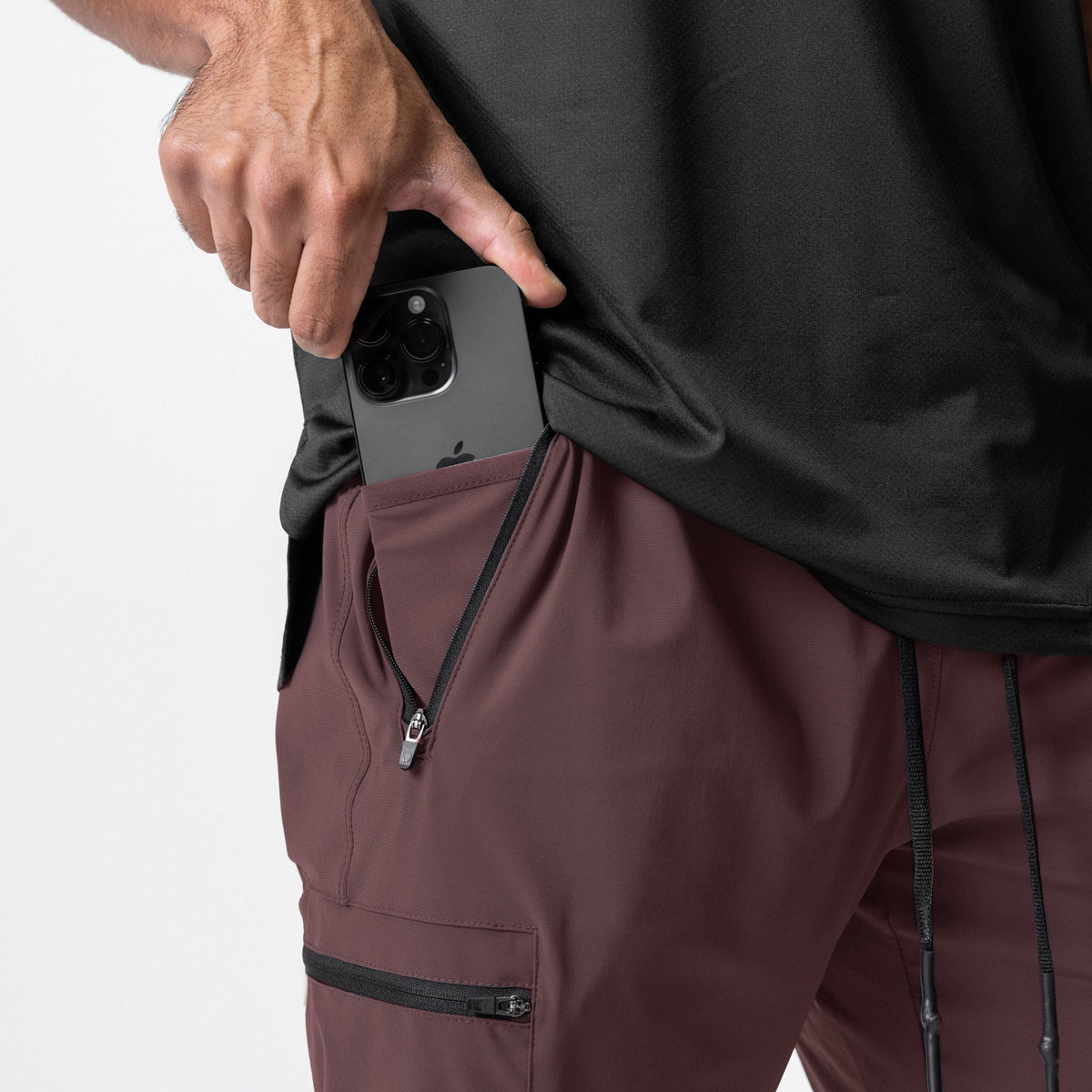 0698. Tetra-Lite® Inlay Pocket High Rib Jogger - Plum | ASRV