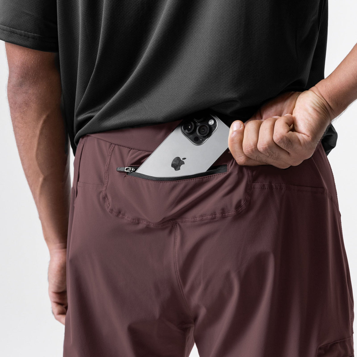 0698. Tetra-Lite® Inlay Pocket High Rib Jogger - Plum | ASRV