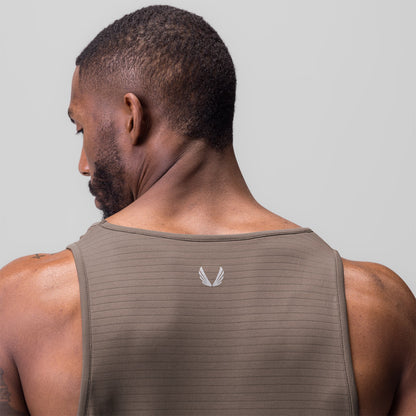 0835. 3D-Lite® 2.0 Drop Hem Tank - Deep Taupe "OTWR" | ASRV