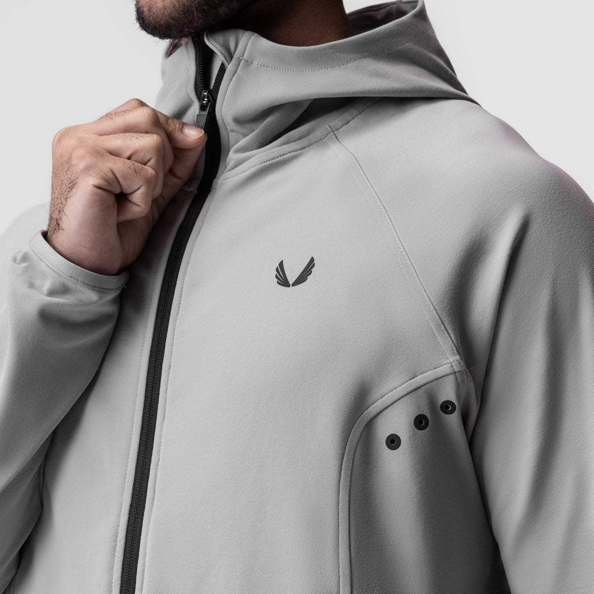 0943. Performance Fleece Zip Hoodie - Slate Grey | ASRV